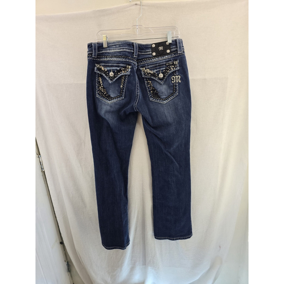 Miss Me Easyboot Med Wash Denim Jeans. Embellished Great Condition. Ladies 30 - Picture 11 of 13